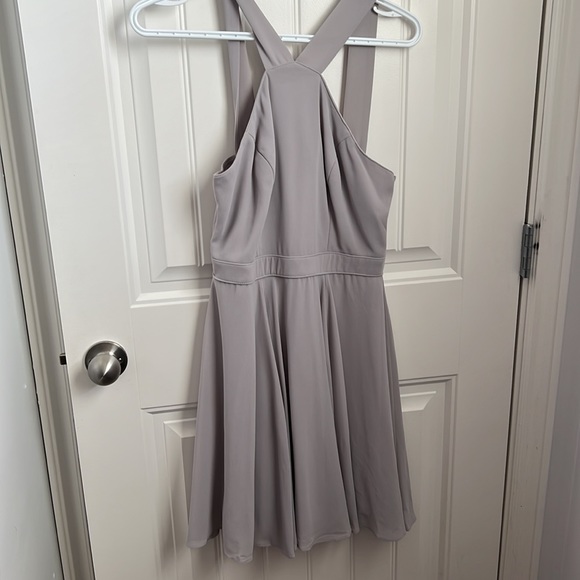 Lulus Forevermore Grey Skater Dress - Picture 4 of 4
